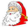 Portrait of Santa Claus Coloring
